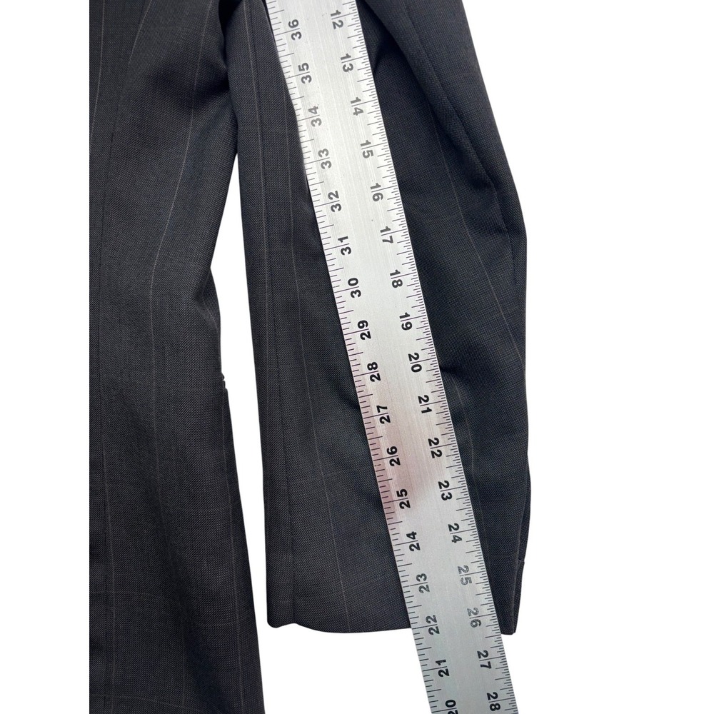 vtg 90s Christian Dior 44L 36x32 Gray Windowpane Pant Suit Double Breasted USA - Picture 10 of 16